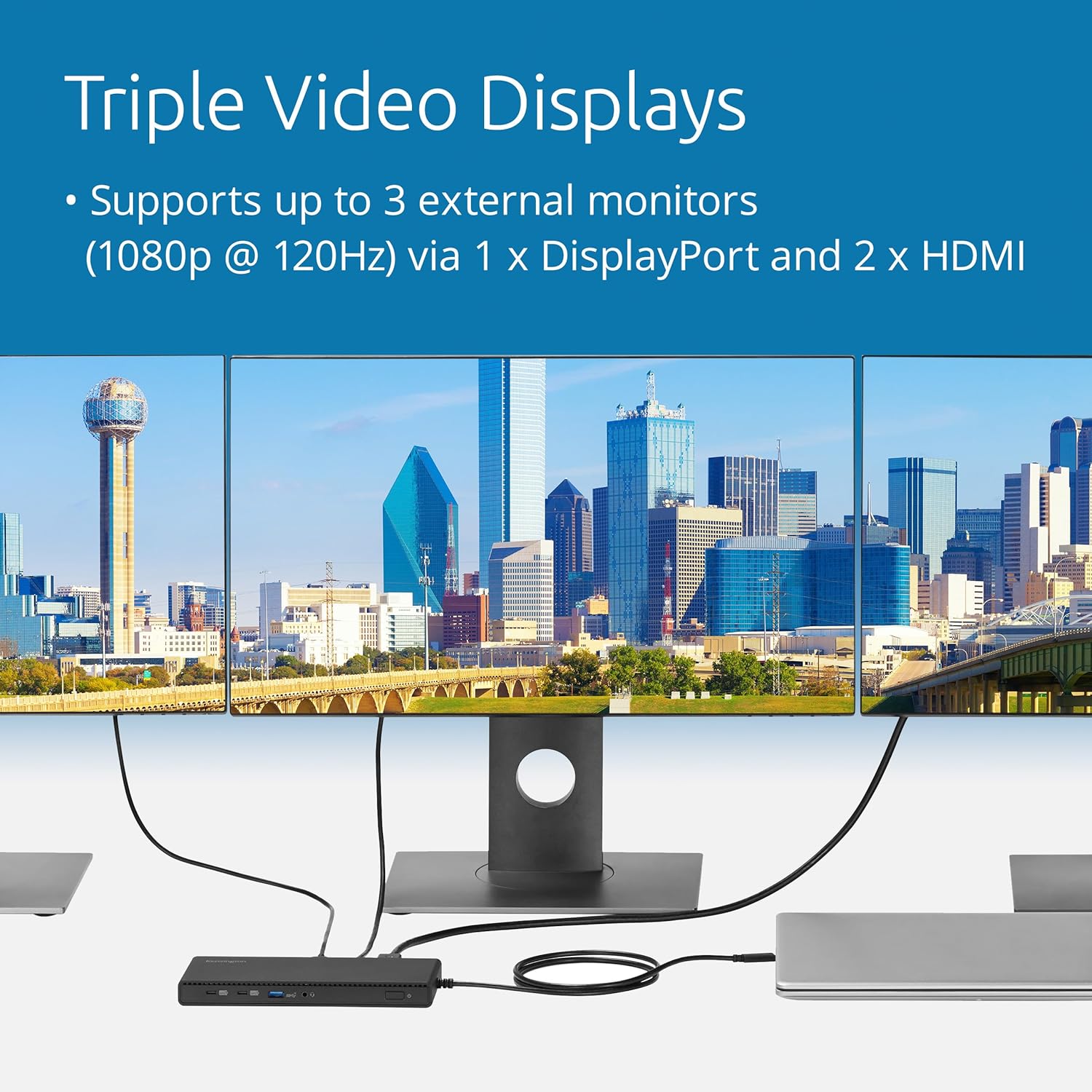 Buy Kensington,Kensington SD4842P USB-C Triple Video Docking Station, 1080p @ 120Hz, 100W Power Delivery, 5 USB Ports, 73% Recycled Content (K32810EU) - Gadcet UK | UK | London | Scotland | Wales| Near Me | Cheap | Pay In 3 | Docking Stations